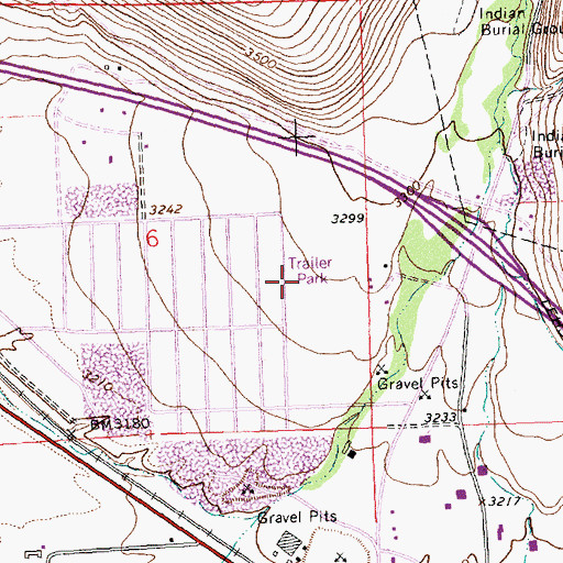 Topographic Map of Westview Park, MT