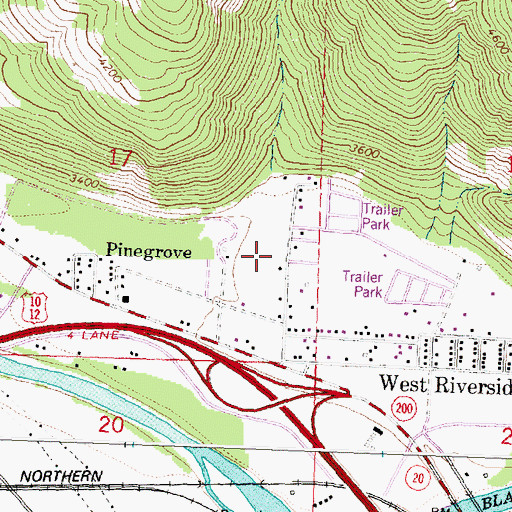 Topographic Map of Carols Court, MT