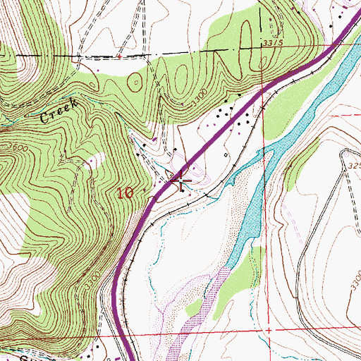 Topographic Map of Blue Mountain Trailer Park, MT