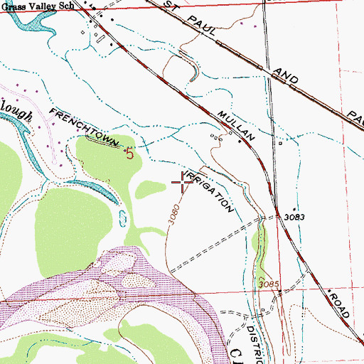 Topographic Map of Council Grove State Park, MT