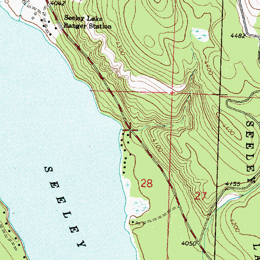 Topographic Map of Tamaracks Resort, MT