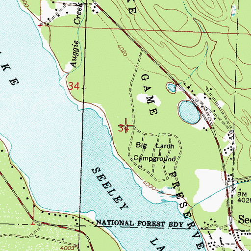 Topographic Map of Wapiti Resort, MT