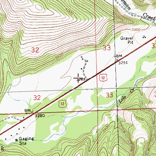 Topographic Map of Square and Round Dance Center, MT