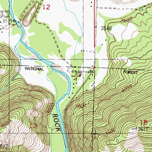 Topographic Map of Ekstroms Stage Station, MT