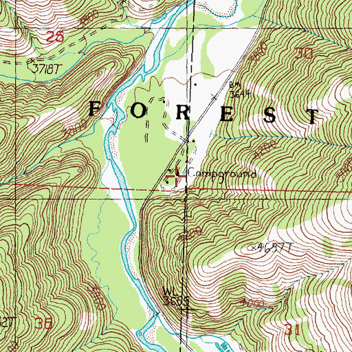 Topographic Map of Elkhorn Guest Ranch, MT