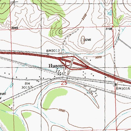 Topographic Map of Interchange 85, MT