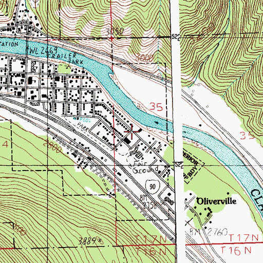Topographic Map of Riverside Medical Clinic, MT