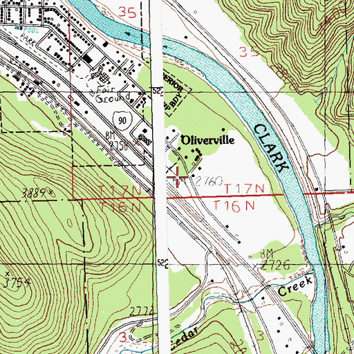 Topographic Map of Seventh Day Adventist Church, MT