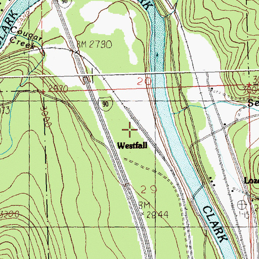Topographic Map of Westfall School (historical), MT