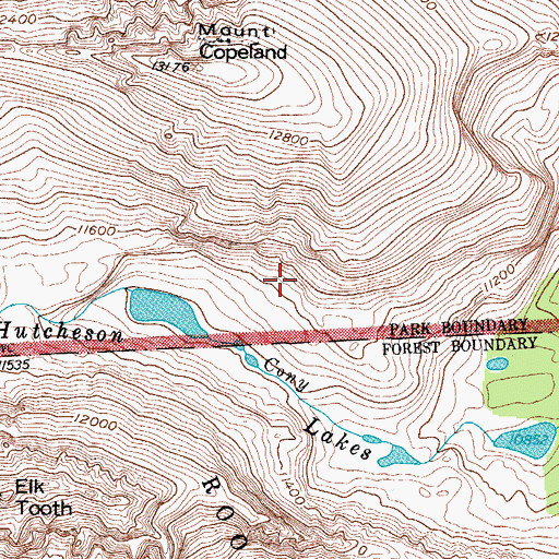 Topographic Map of Hutcheson Lakes, CO