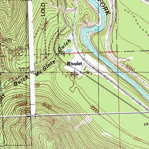 Topographic Map of Ribulet School (historical), MT