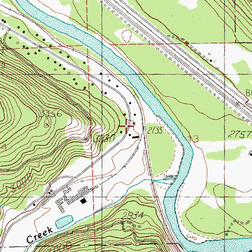 Topographic Map of Lynch (historical), MT