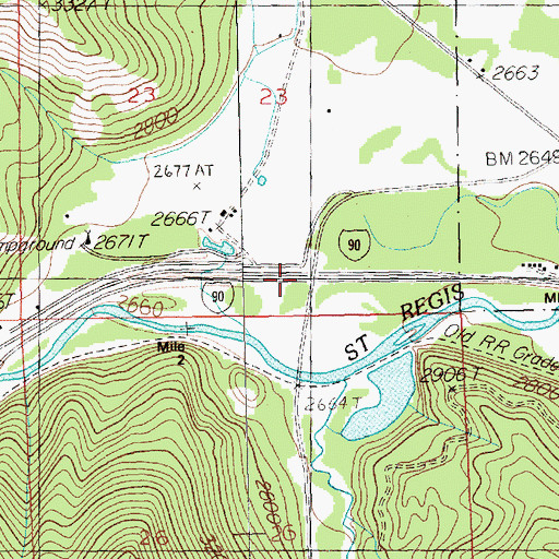 Topographic Map of Halpin Post Office (historical), MT