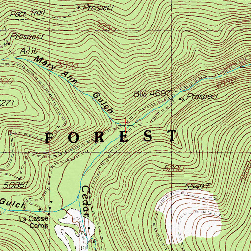 Topographic Map of Louisville Post Office (historical), MT
