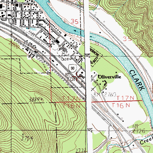 Topographic Map of Mineral Community Hospital, MT