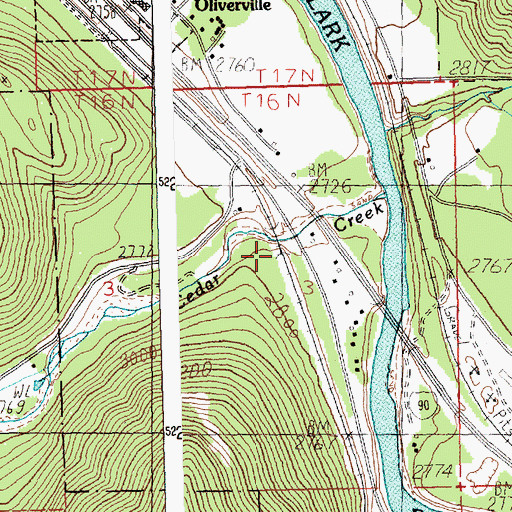 Topographic Map of Amador School (historical), MT