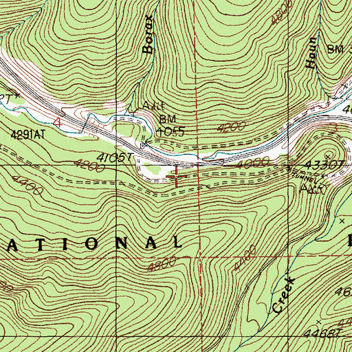 Topographic Map of Borax School (historical), MT