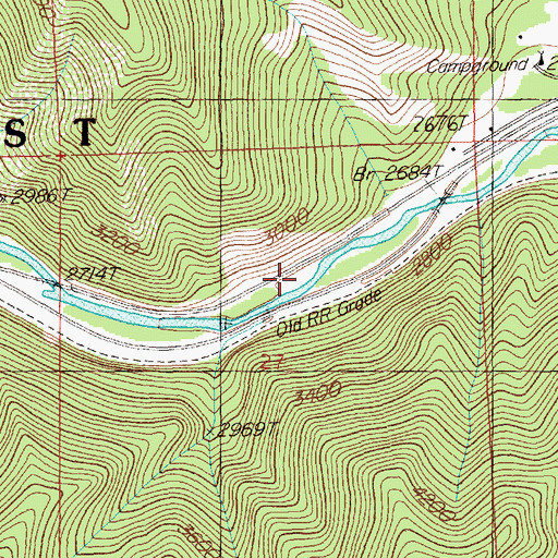Topographic Map of Buford (historical), MT