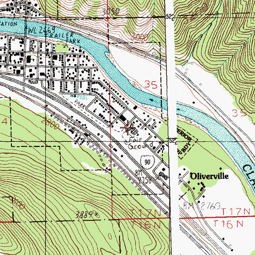 Topographic Map of Superior High School, MT