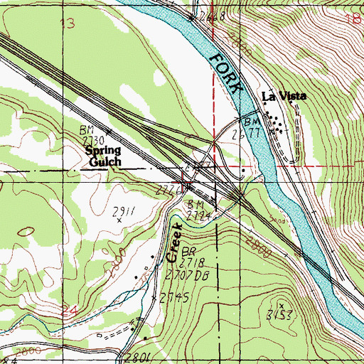 Topographic Map of Interchange 43, MT