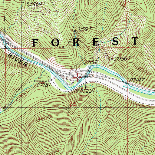 Topographic Map of Interchange 30, MT