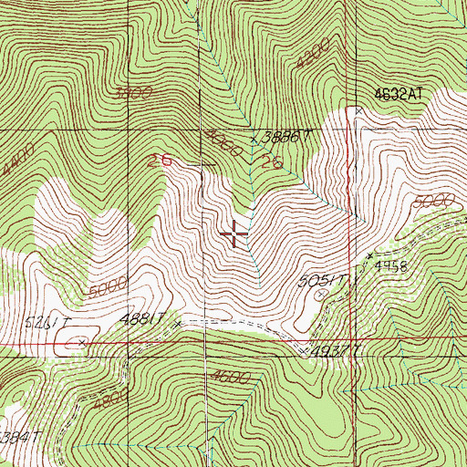 Topographic Map of Interchange 25, MT