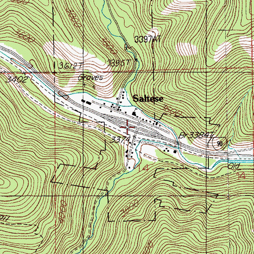 Topographic Map of Interchange 10, MT