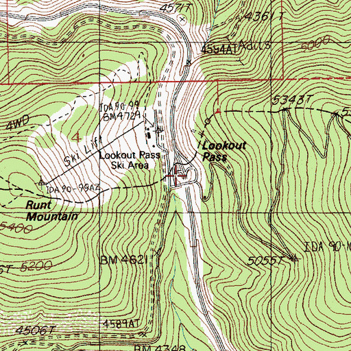 Topographic Map of Interchange 0, MT