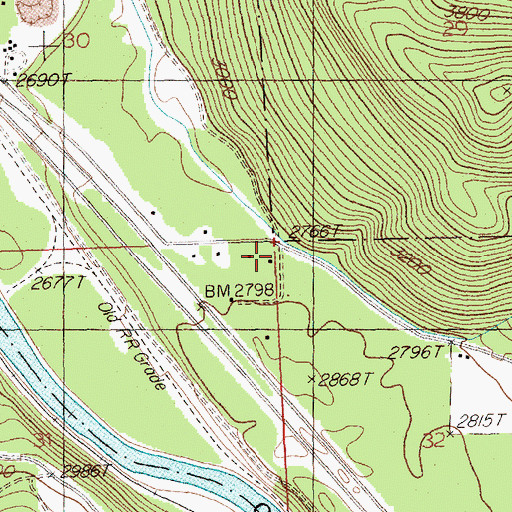 Topographic Map of Saint Regis KOA Kampgrounds, MT