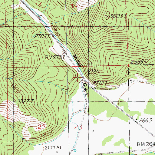 Topographic Map of Campground Saint Regis, MT
