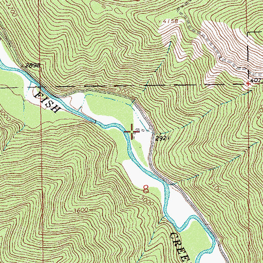 Topographic Map of Big Pine Campground, MT
