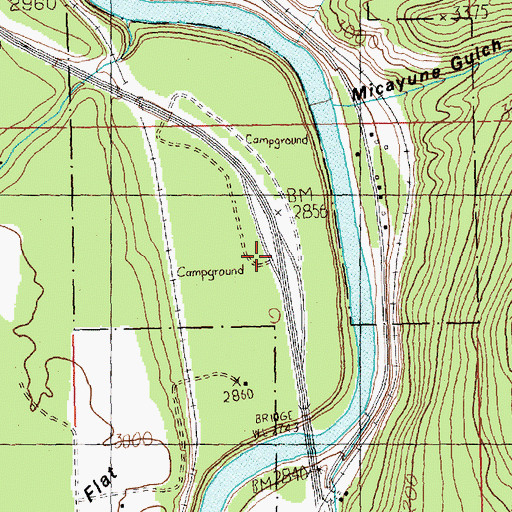 Topographic Map of Iron Mountain Mine Historical Marker, MT