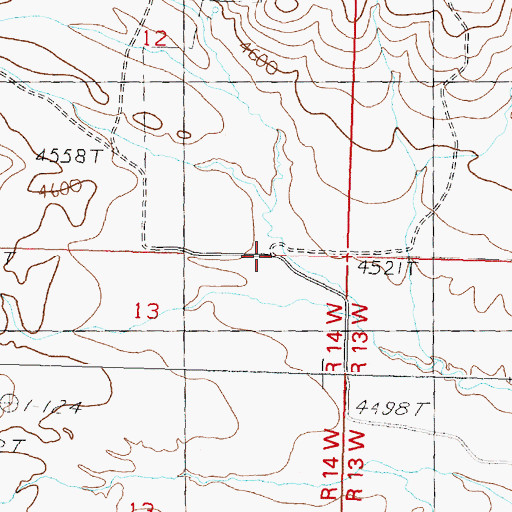 Topographic Map of Cow Creek School (historical), MT