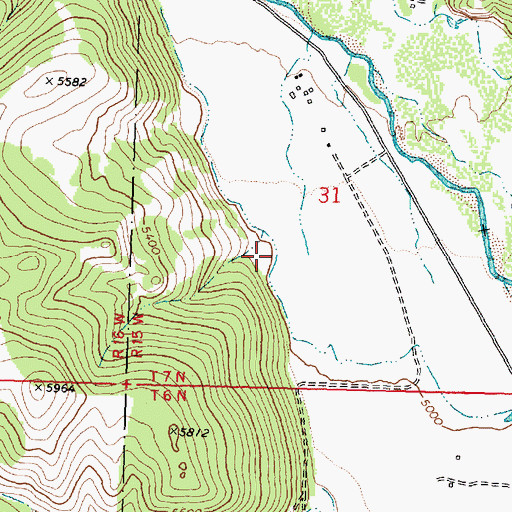 Topographic Map of Placer Post Office (historical), MT