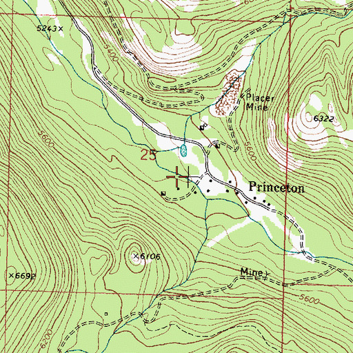 Topographic Map of Medhurst Post Office (historical), MT