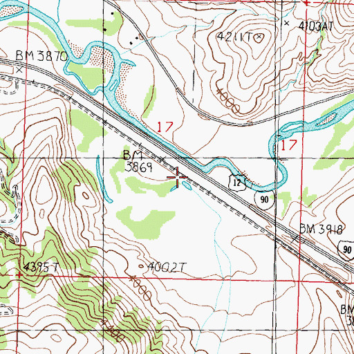 Topographic Map of Hellgate Post Office (historical), MT