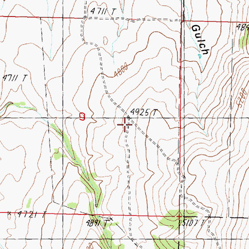 Topographic Map of Dunkleberg Post Office (historical), MT