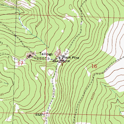 Topographic Map of Combination Post Office (historical), MT