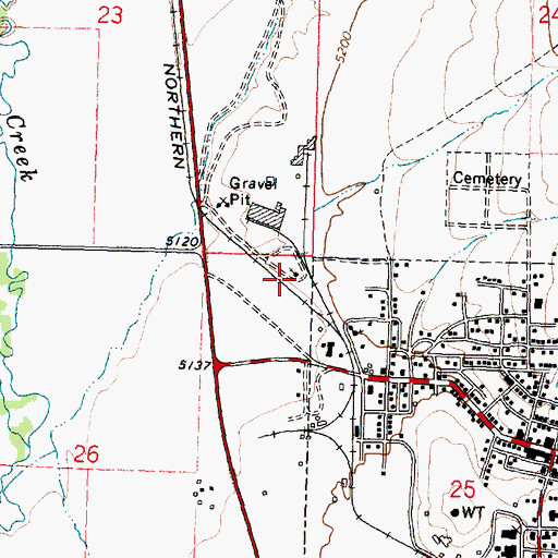 Topographic Map of Philipsburg Community Church, MT