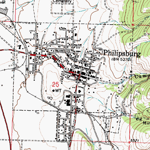 Topographic Map of The Church of Jesus Christ of Latter Day Saints, MT