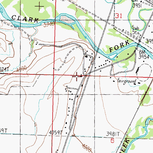 Topographic Map of Drummond Community Church, MT