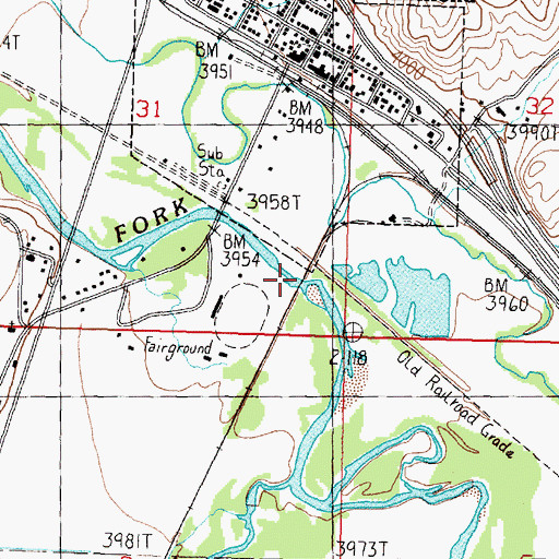Topographic Map of Drummond Bridge, MT