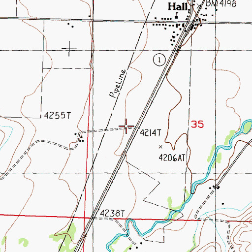 Topographic Map of Southern Flint Creek Valley Historical Marker, MT