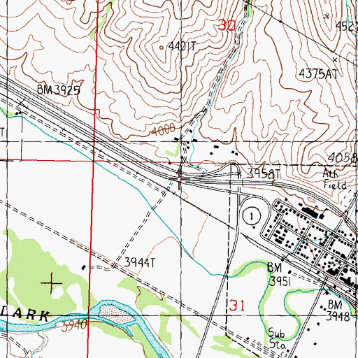 Topographic Map of Interchange 153, MT