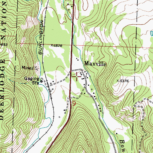 Topographic Map of Boulder (historical), MT