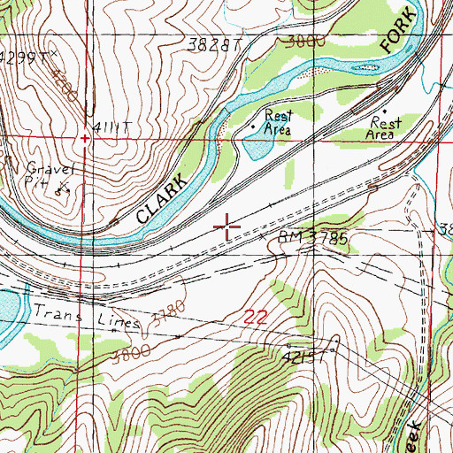 Topographic Map of Birmingham Flats (historical), MT