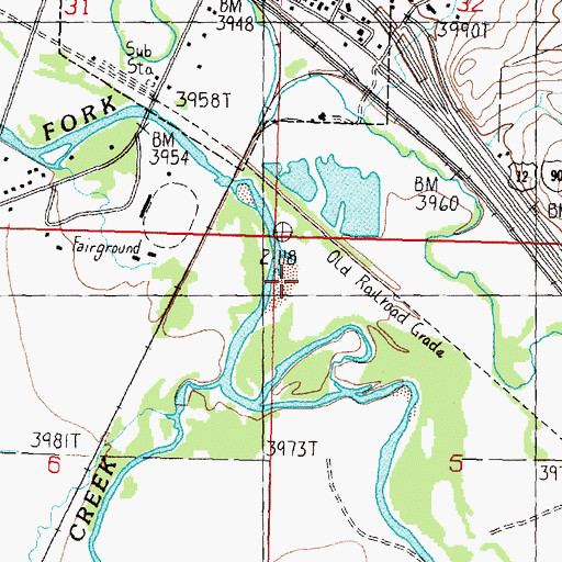 Topographic Map of Flint Creek (historical), MT