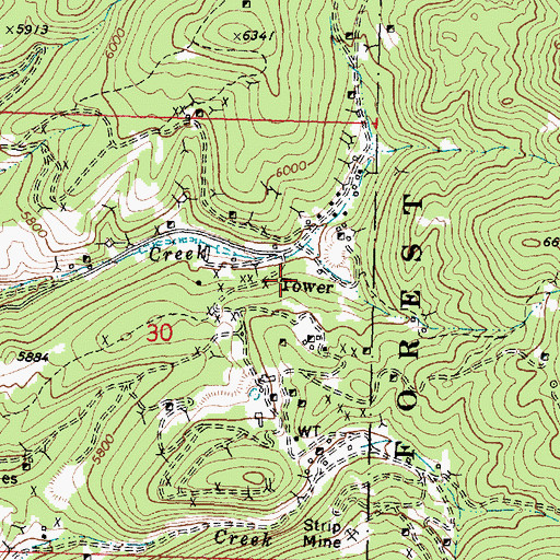 Topographic Map of Hasmark (historical), MT