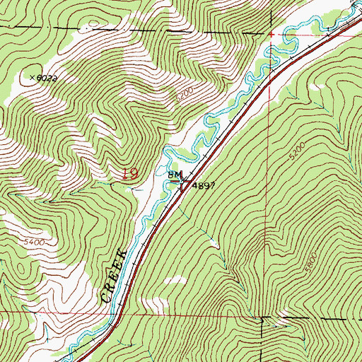 Topographic Map of Nabbs Spur (historical), MT