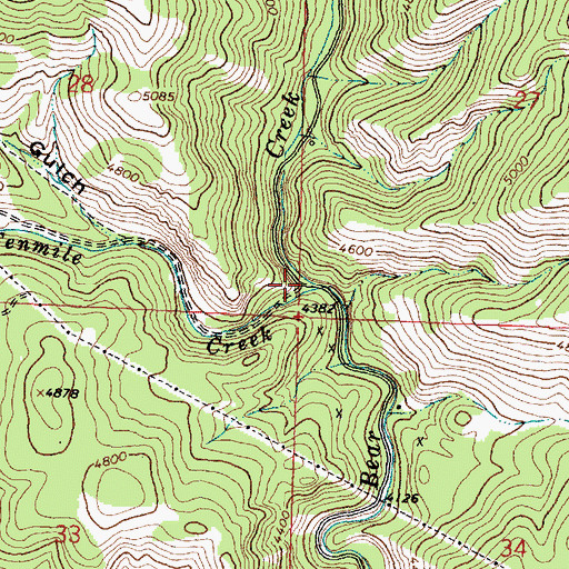 Topographic Map of Tenmile (historical), MT